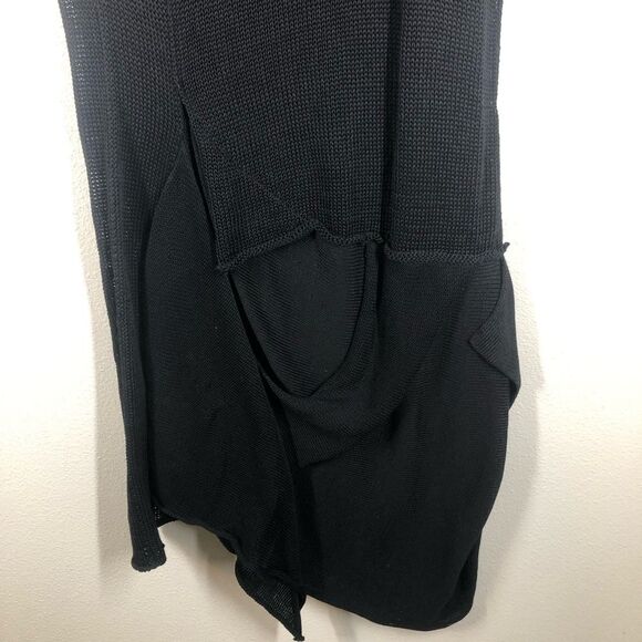 Peruvian Connection Black Knit Dress Pima Cotton Layered Lagenlook Size XL - Picture 3 of 7